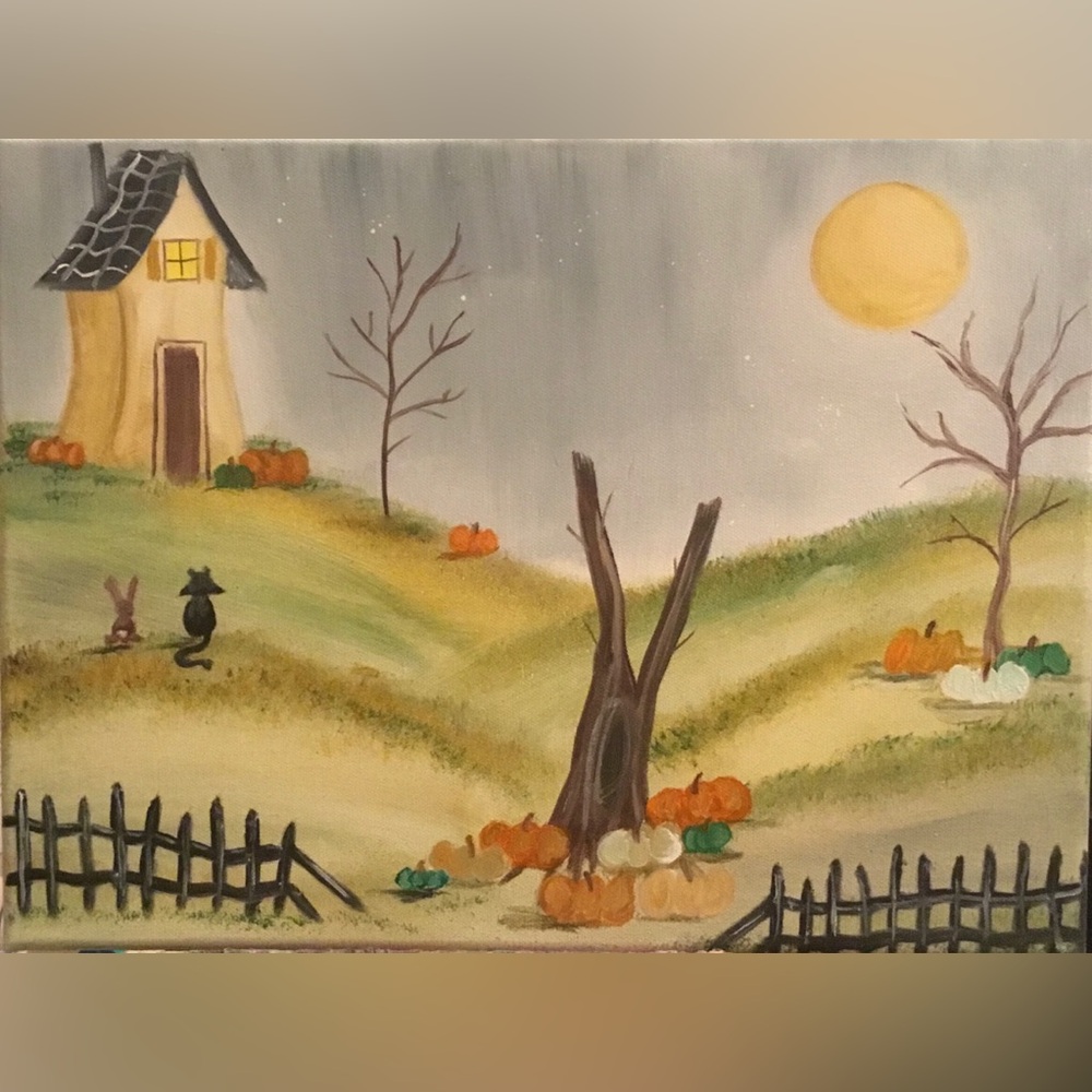 Charming Autumn Landscape Canvas Art Painting